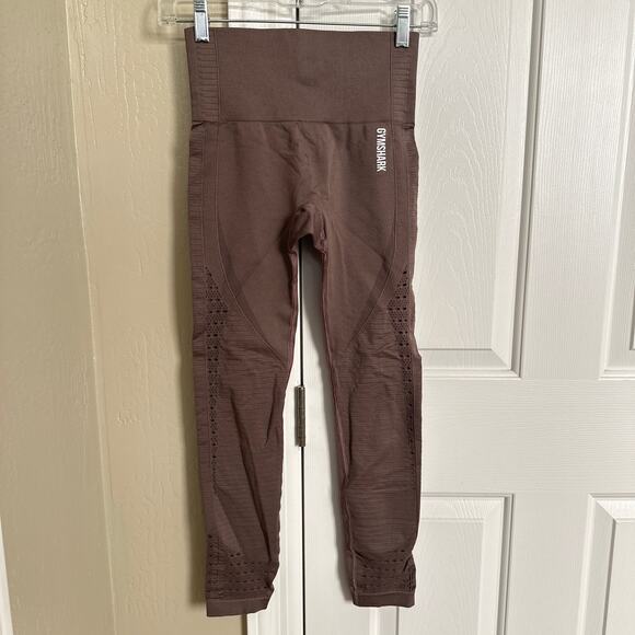 Gymshark Energy Seamless Cropped Leggings Rose Taupe - Picture 1 of 5